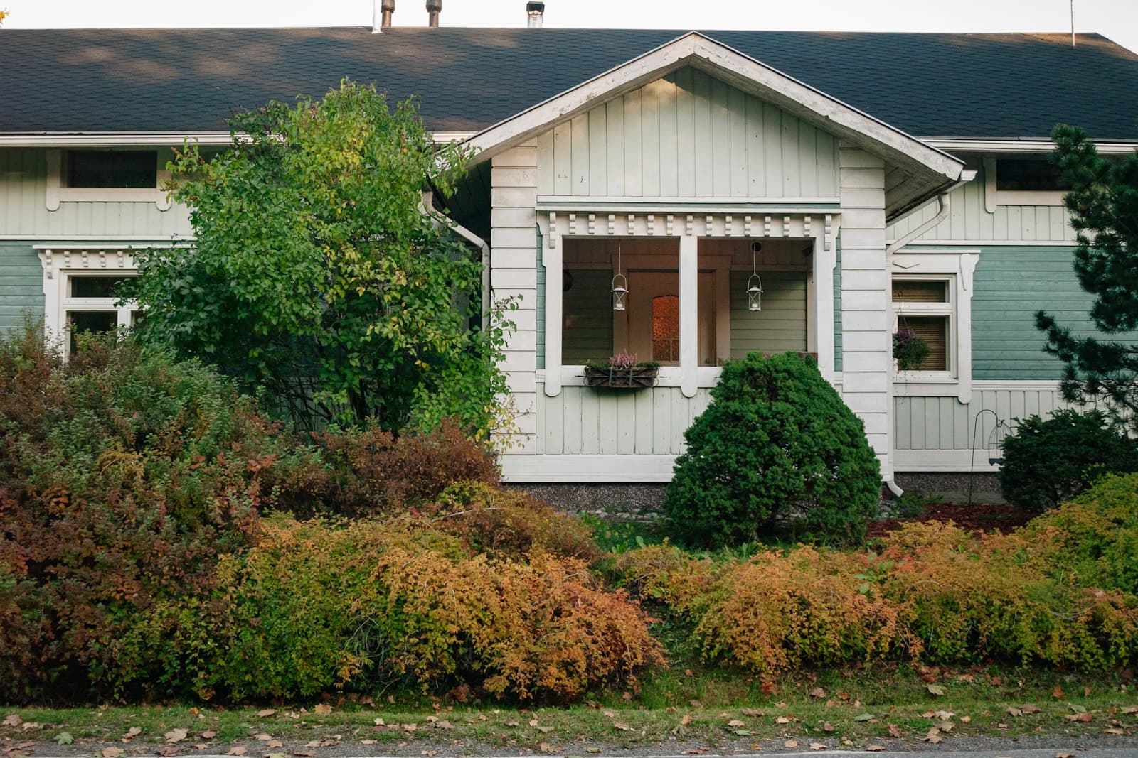 A European home with a garden