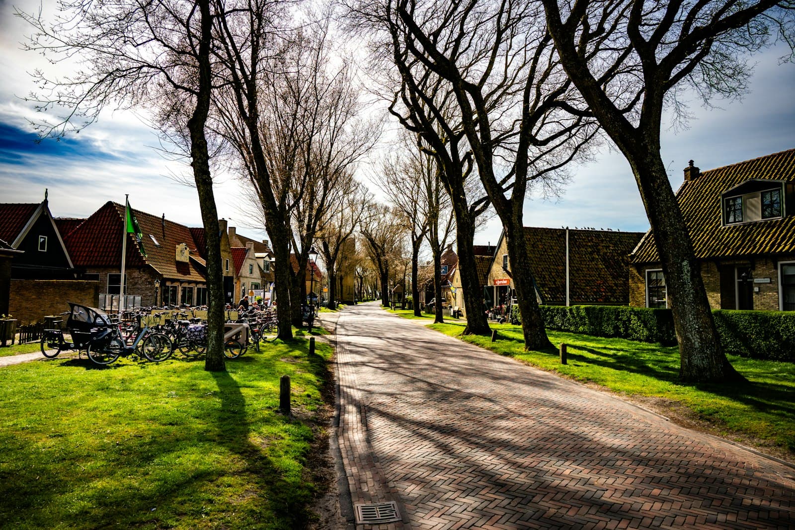A residential street in a European town