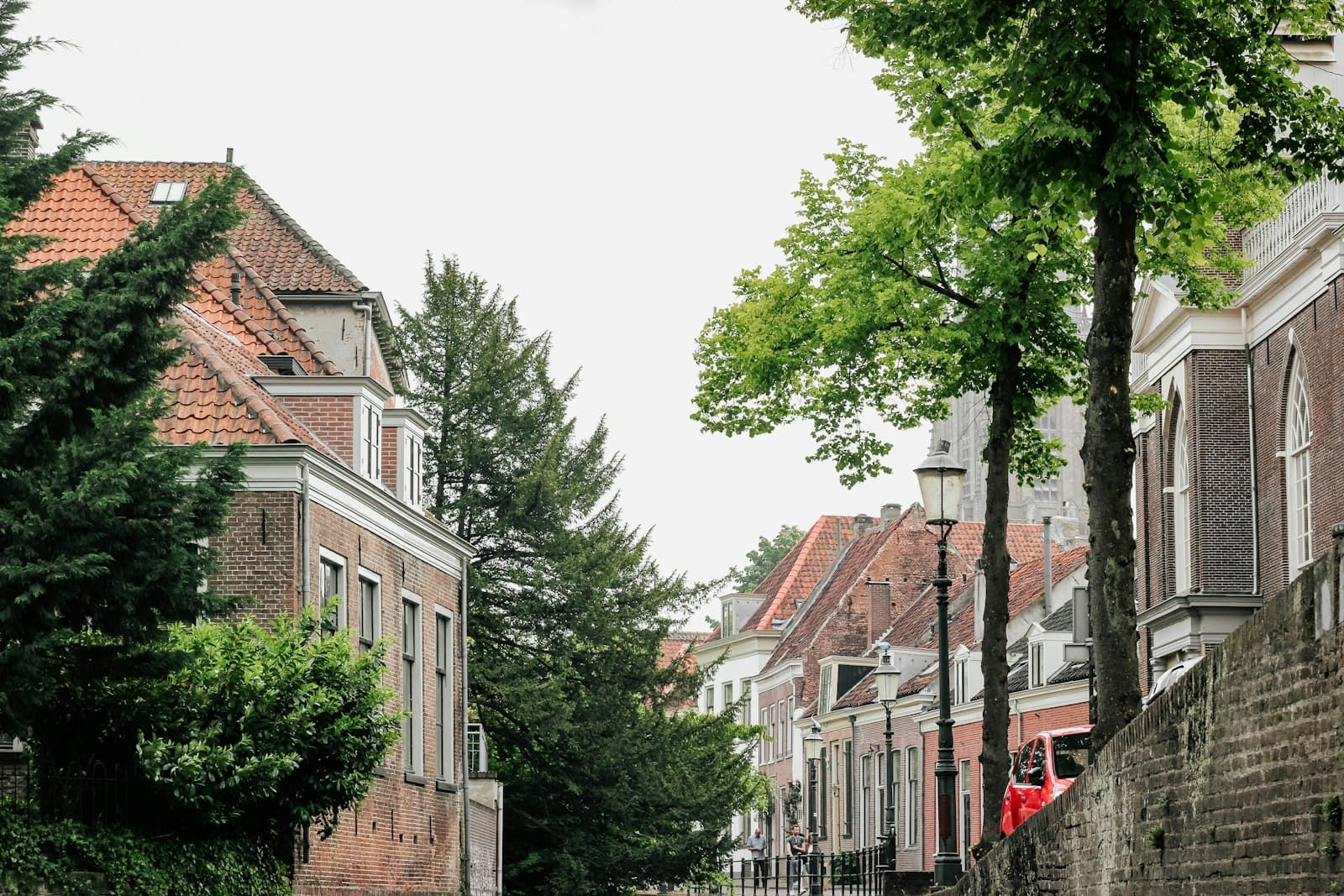 A residential street in a European town