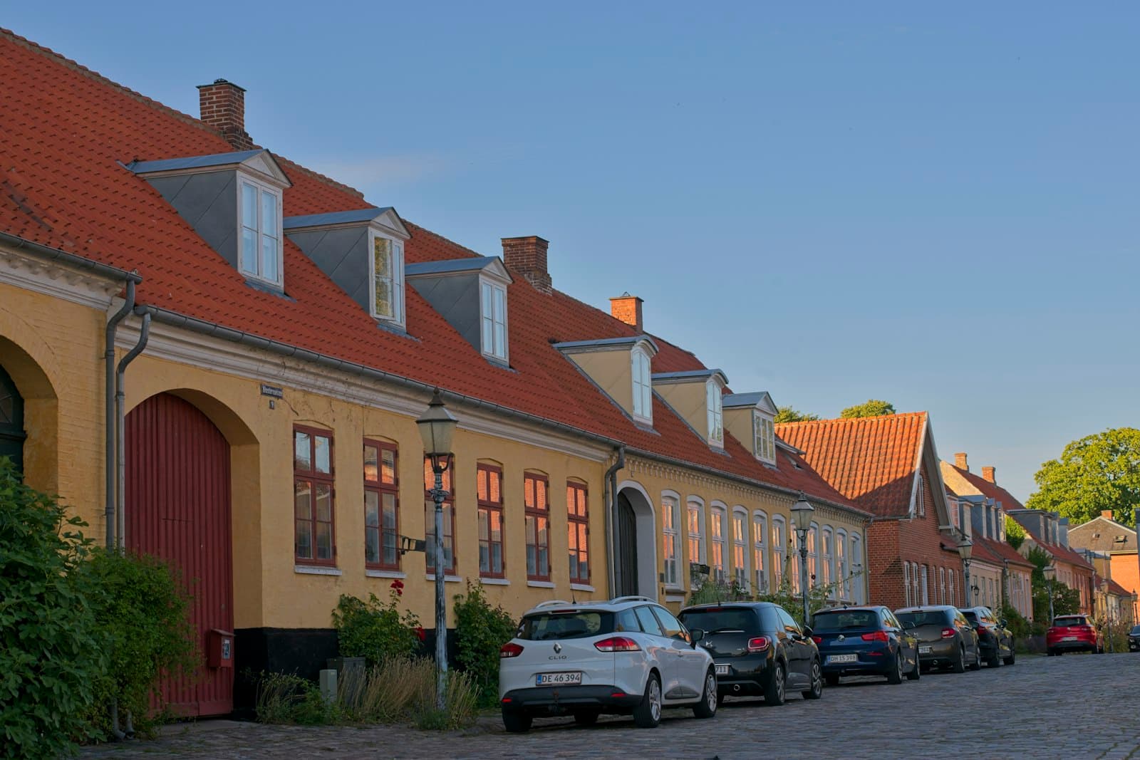A residential street in a European town